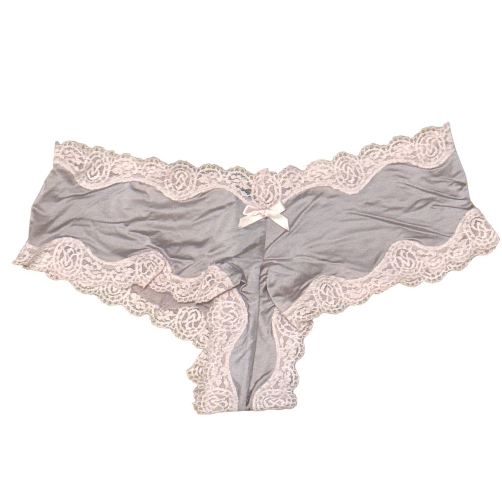 Victoria’s Secret Satin Lace Trim Cheeky Panty - Picture 2 of 5
